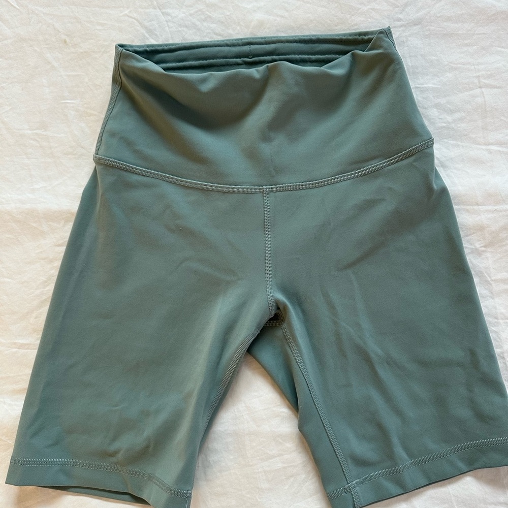 lululemon Sage Green Bike Shorts